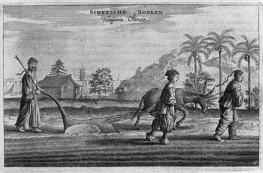 Chinesische Bauern, eine allgemeine Beschreibung aus einem Bericht einer niederländischen Botschaft nach China, 1665